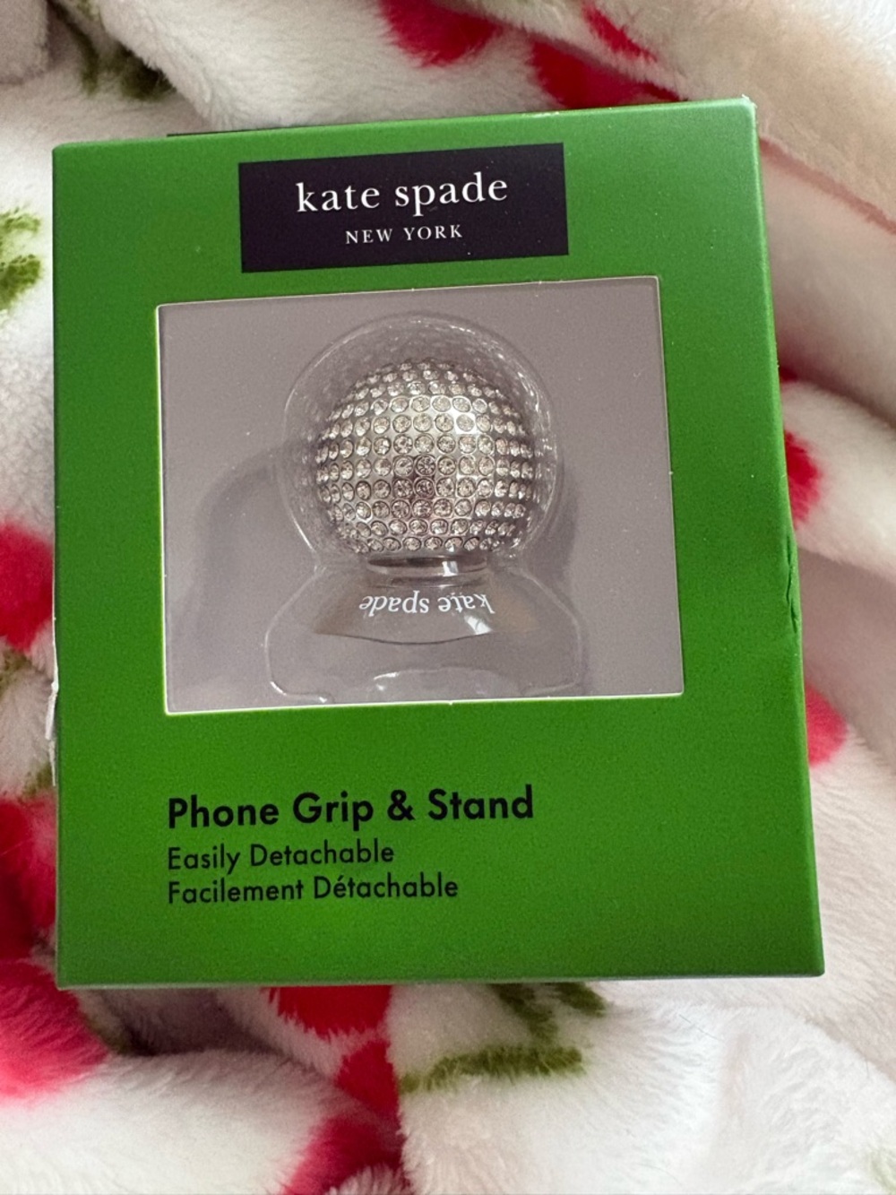 New Kate Spade silver crystal phone grip & stand - sparkly jewel 💎